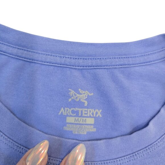 ArcTeryx purple Short Sleeve T-Shirt size M Cotton Blend Crew Neck Casual Wear - Picture 5 of 8